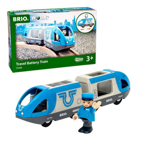 BRIO Travel Battery Train engine front view for imaginative play on BRIO tracks