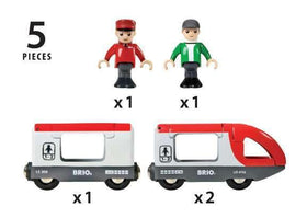 BRIO Travel Train compatibility with BRIO railway toys expands playtime possibilities.