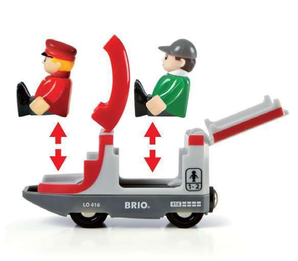 BRIO Travel Train hinged cab enables interactive role play.