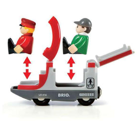 BRIO Travel Train hinged cab enables interactive role play.