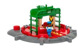 BRIO World turntable 33476 with rotating center for versatile track connections.