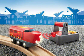 BRIO wooden railway compatible with all BRIO pieces for expanded adventures.
