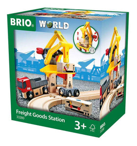 BRIO World cargo wagon with secure load enhances realistic transport play