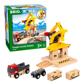 BRIO World Freight Goods Station train set for imaginative play and hands-on learning