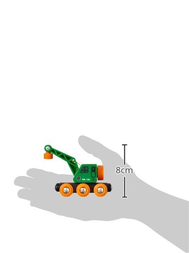 BRIO World 33698 crane operation: turning the crank to lift cargo.