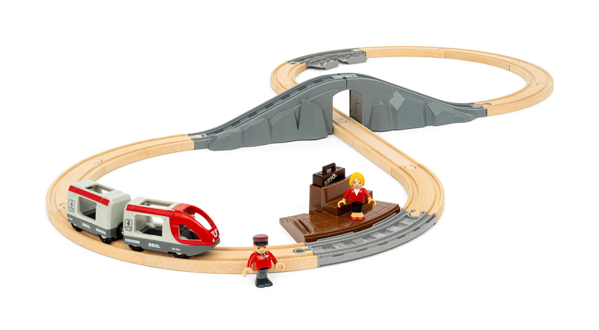 BRIO World 36079 viaduct bridge parts create realistic crossing moments.