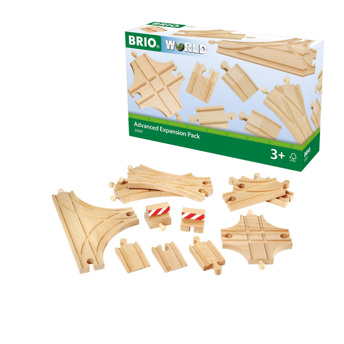 BRIO World advanced expansion 11-piece track set boosts imaginative railway play
