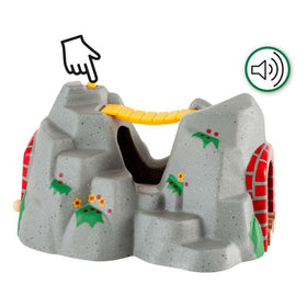 BRIO World Adventure Tunnel safety-testing image emphasizes rigorous playtime checks