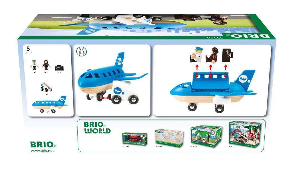 BRIO airplane suitcase accessory adds compact travel prop for stories.