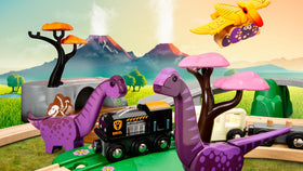 BRIO Accessories complete the dinosaur world with interactive scenery.