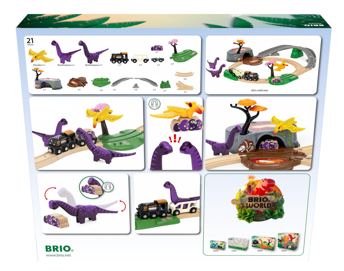 BRIO Dinosaurs with moving limbs bring action-packed prehistoric scenes to life.