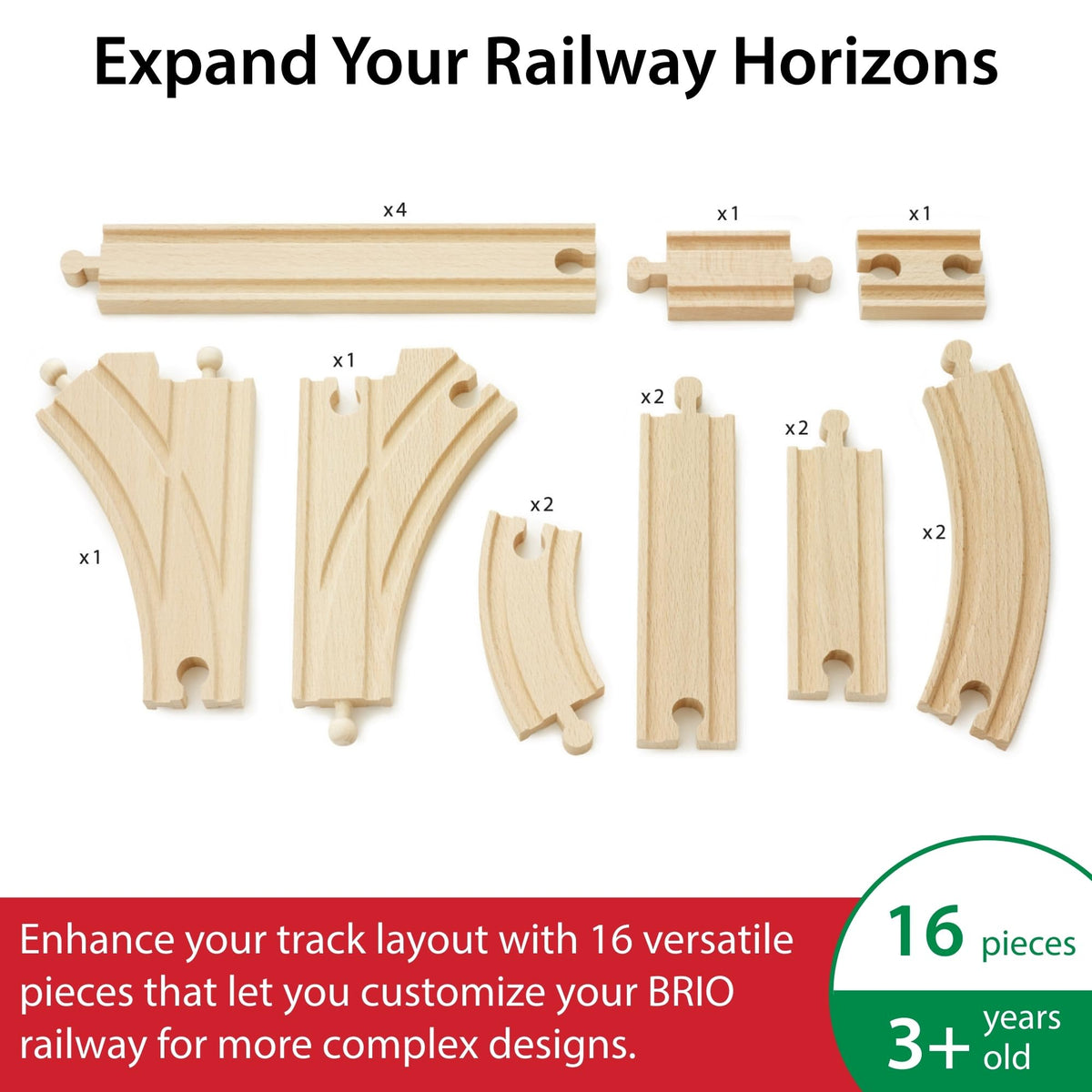 BRIO World Expansion Intermediate switches enable flexible routing for kid-friendly rail adventures