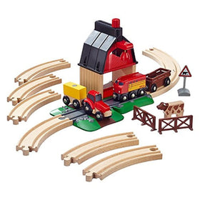 BRIO World Farm Railway Set cargo car with magnets for easy freight transfers