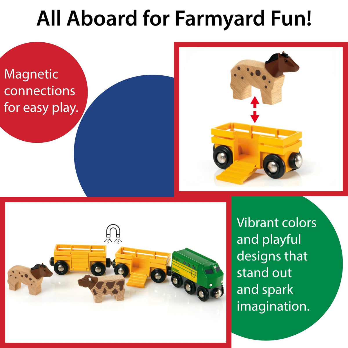 BRIO farm train with rails scene showing seamless expansion