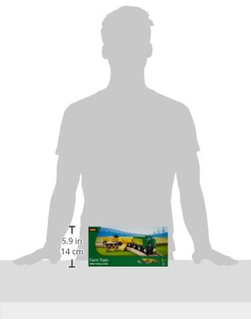 BRIO Farm Train cow figure in wagon ready for rural transport stories