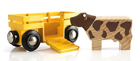 BRIO livestock car 1 connected to engine with easy magnetic linking