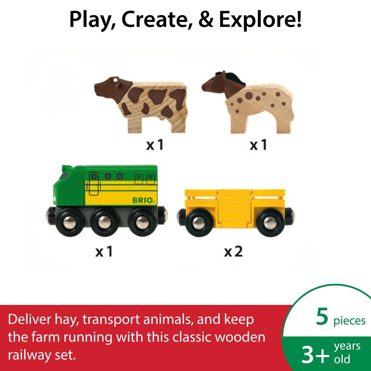 BRIO livestock car 2 connected for extended farm journeys