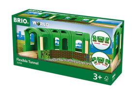 BRIO World flexible tunnel set assembly for creative layouts and curved paths.