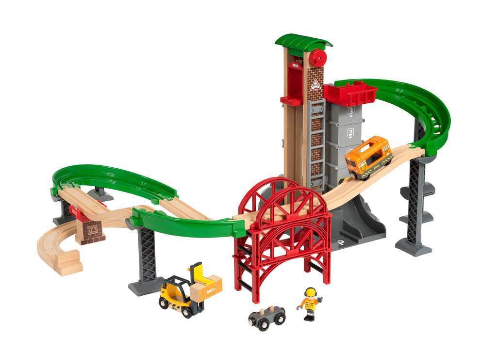 BRIO World Lift and Load station entry encourages easy magnetic connections for cooperative play