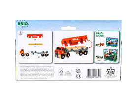 BRIO World Lumber Truck detachable trailer enables quick reconfiguration