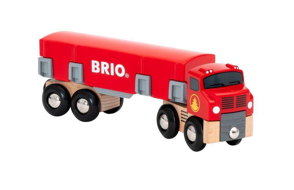 BRIO World Lumber Truck hidden log loads for hands-on exploration