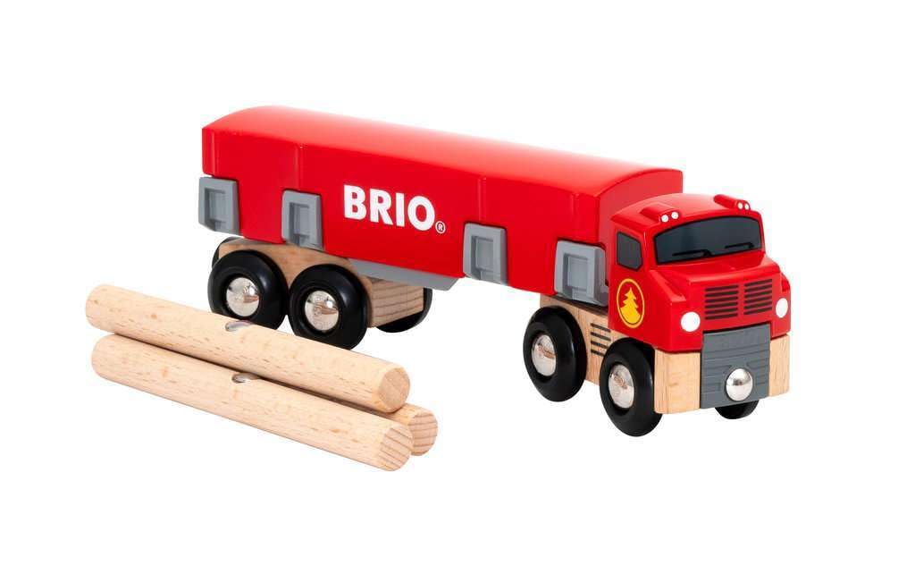BRIO World Lumber Truck tilting cabin engine encourages imaginative play