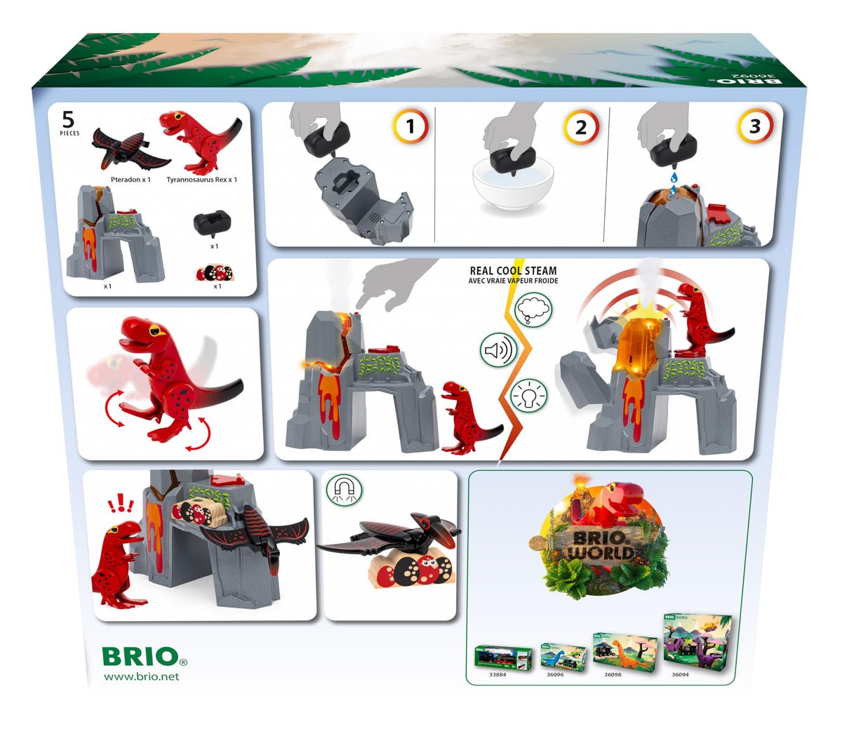 BRIO World Pteranodon figure soaring across prehistoric scenes