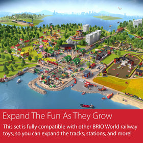 BRIO World Rail & Road Loading Set trestle supports for multi-level layouts