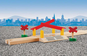 BRIO World crossing signs guiding imaginative traffic flow