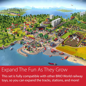 BRIO compatibility with BRIO wooden trains supports easy cross-set play.