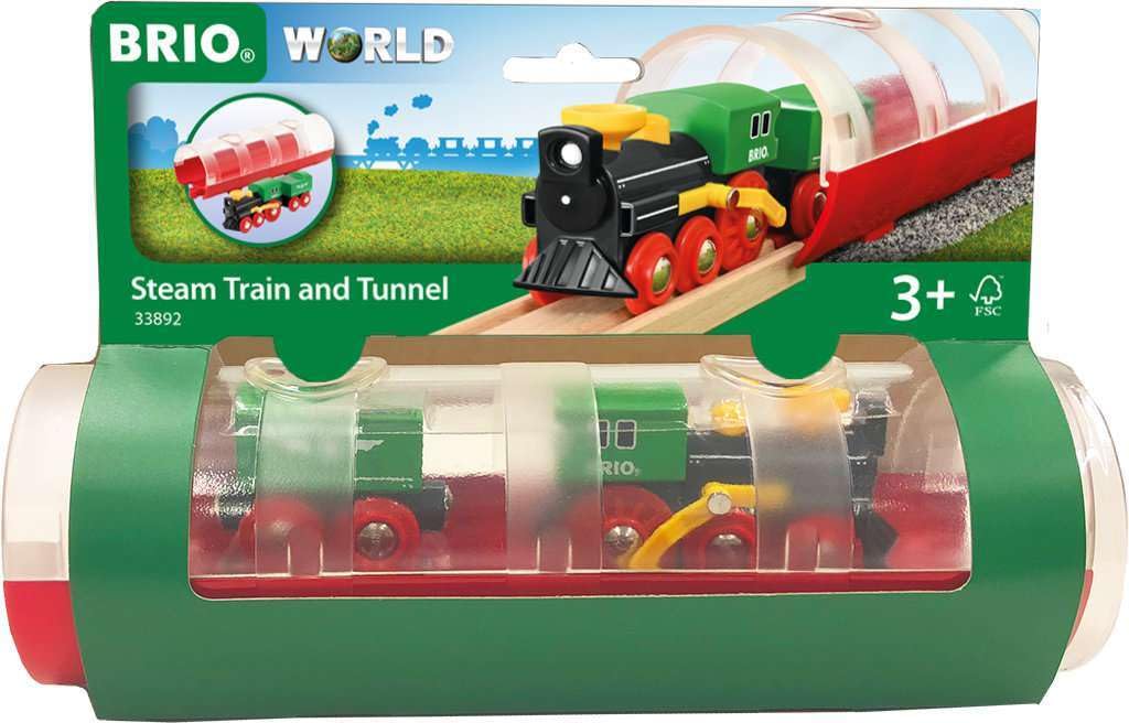 BRIO World steam engine with wagon displays timeless design for little train lovers