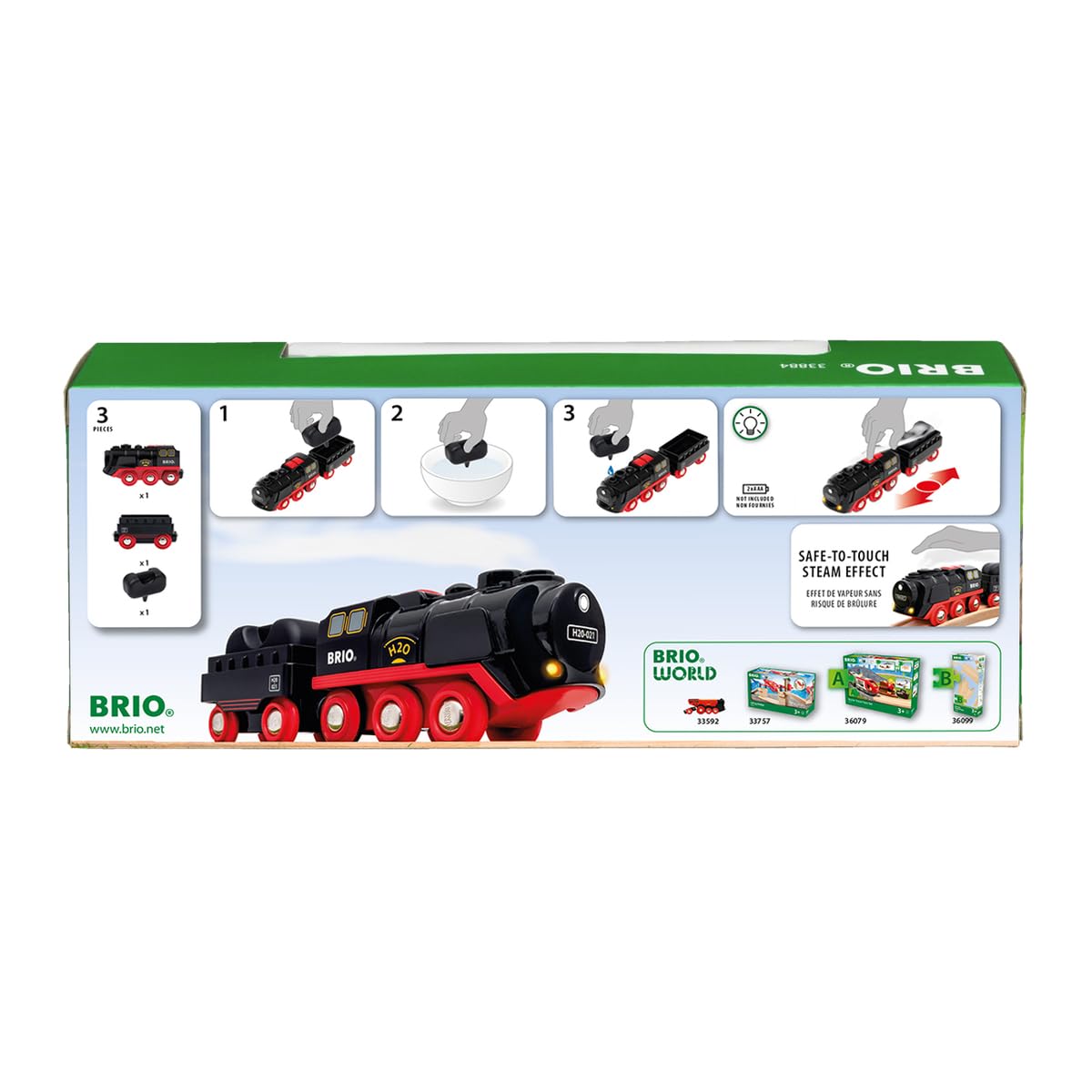 BRIO World steaming train steam effect delivering safe realism for kids