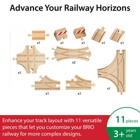 BRIO World T-switch helps create smooth track direction changes for creative layouts