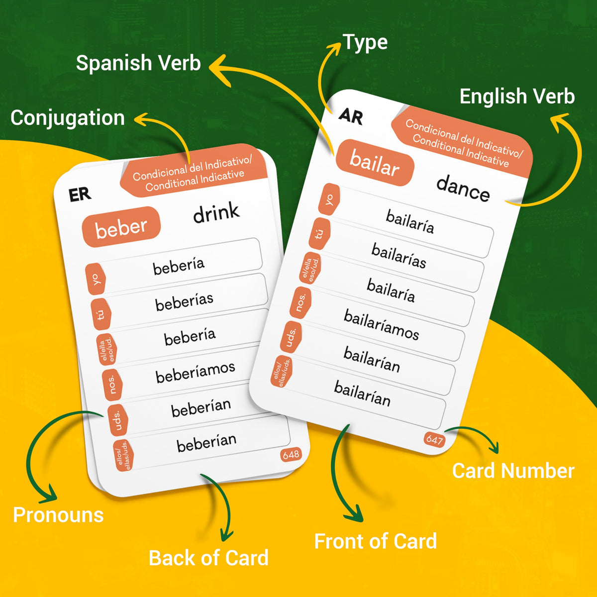 Briston flashcards with QR code for audio pronunciation guidance