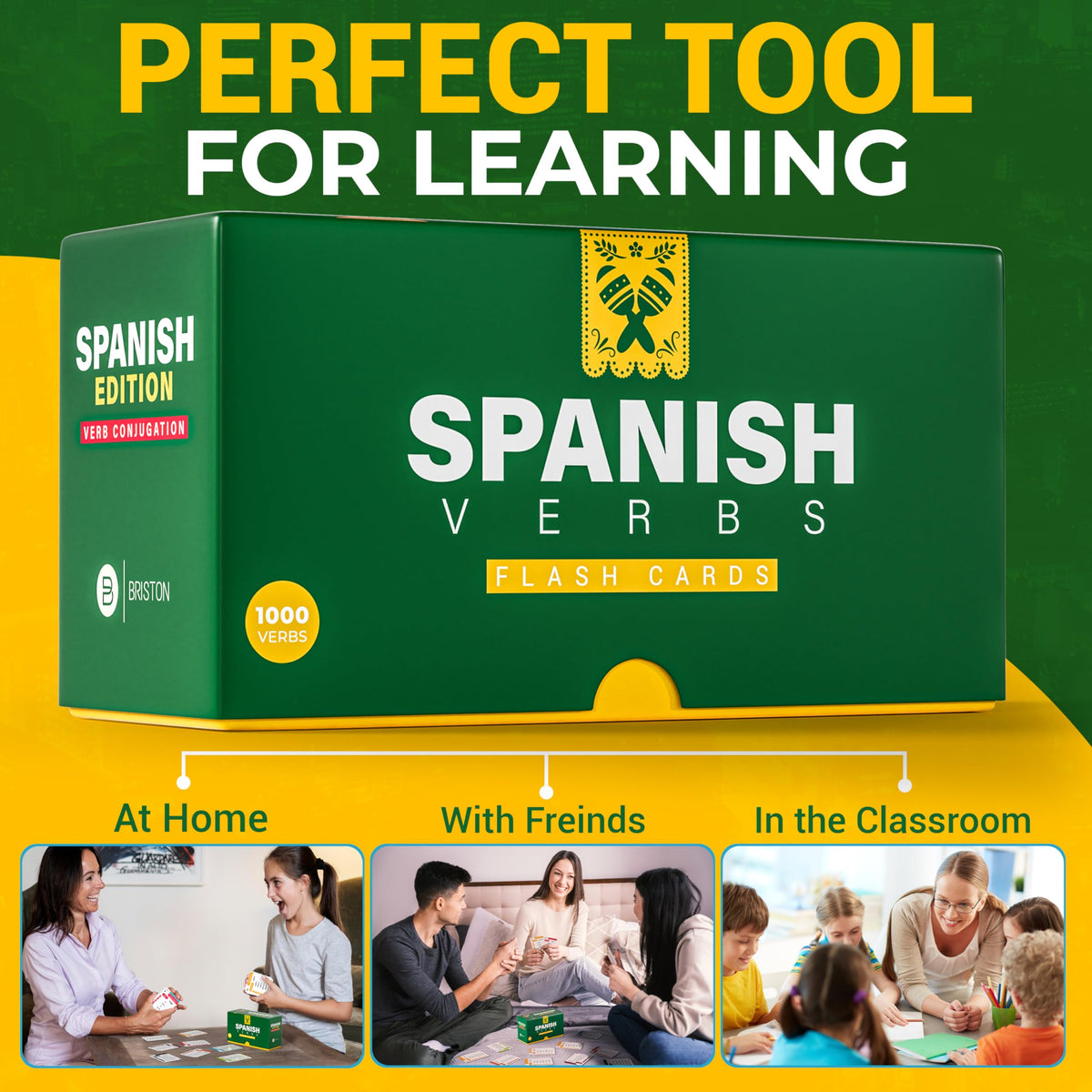 Briston bilingual tense labels with full pronoun conjugations