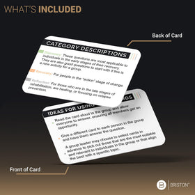 Briston Overcome recovery cards encourage relapse prevention conversations.