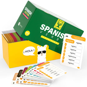 Briston Spanish verb flashcards showing 1000 verbs for conjugation practice