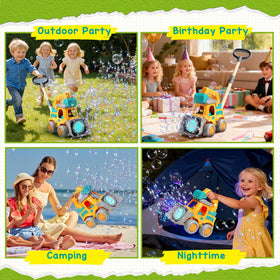 Britik bubble machine truck leak-proof design supports mess-free fun.