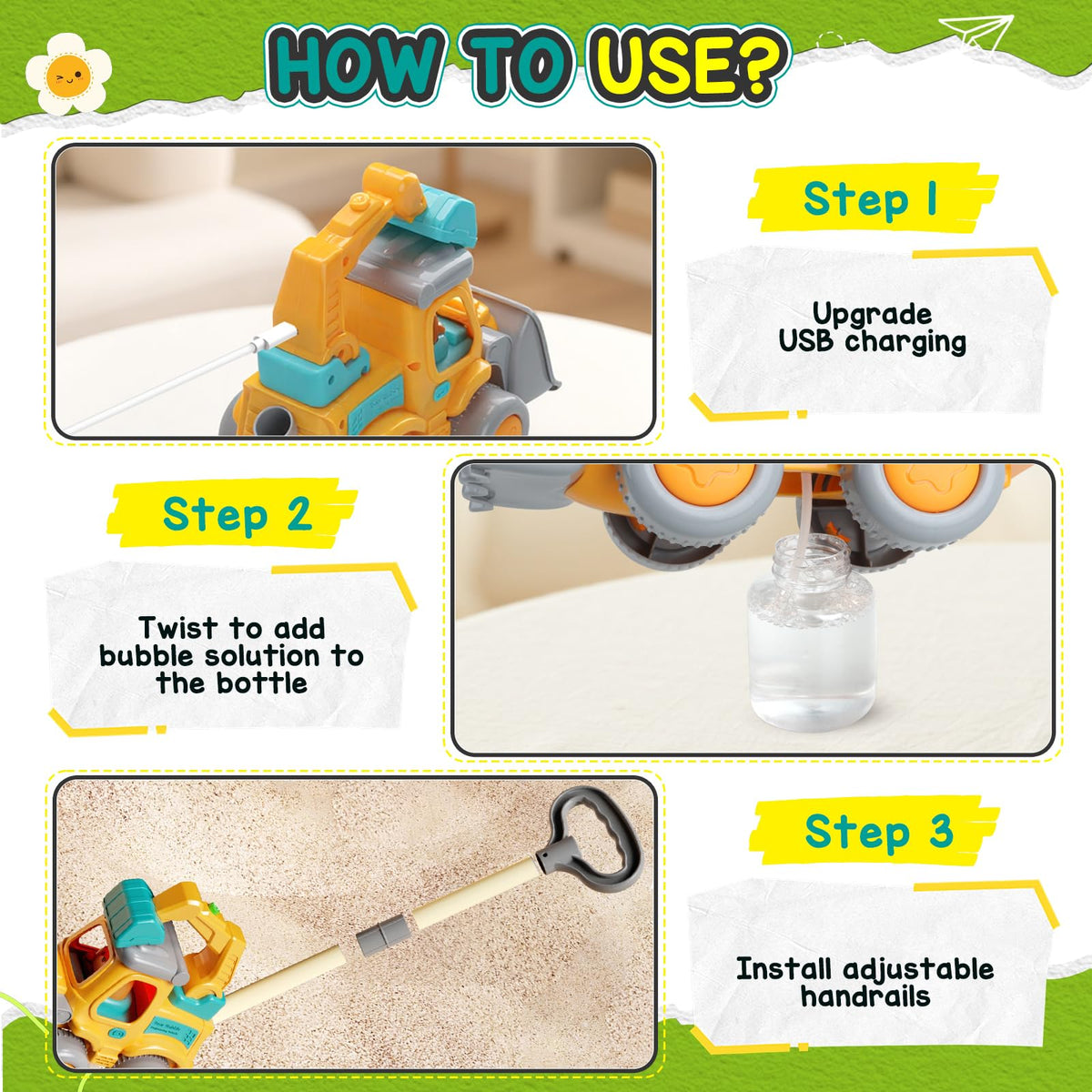 Britik bubble machine truck wheel-and-handle setup ideal for group play.
