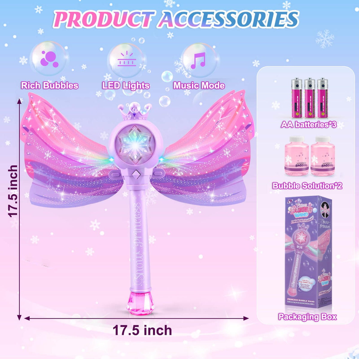 Britik Bubble Wands batteries included for instant bubble fun
