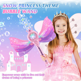 Britik Bubble Wands crown with detachable wings add enchanting princess vibes