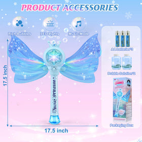 Britik Bubble Wands includes batteries and bubble solution for immediate fun.