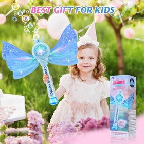 Britik Bubble Wands blue theme supports outdoor party play.