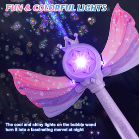 Britik Bubble Wands LED lights brighten bubbles during evening outdoor sessions