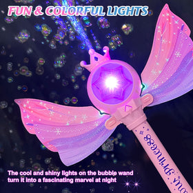Britik Bubble Wands with LED lights and music enhances the bubble experience