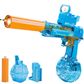 Britik electric water gun with 32ft range designed for fast outdoor battles.