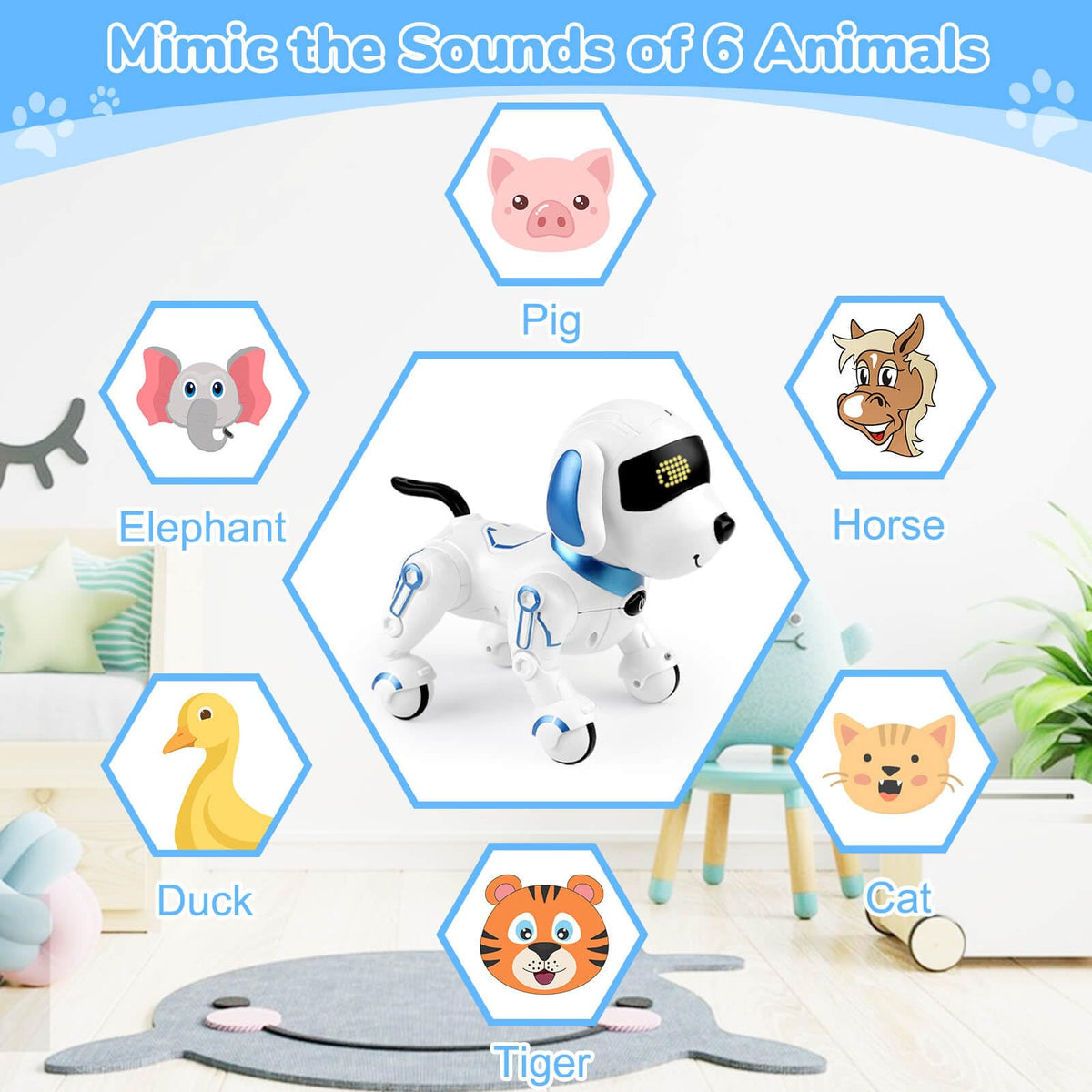 Britik Robot Dog dancing mode sparks active play