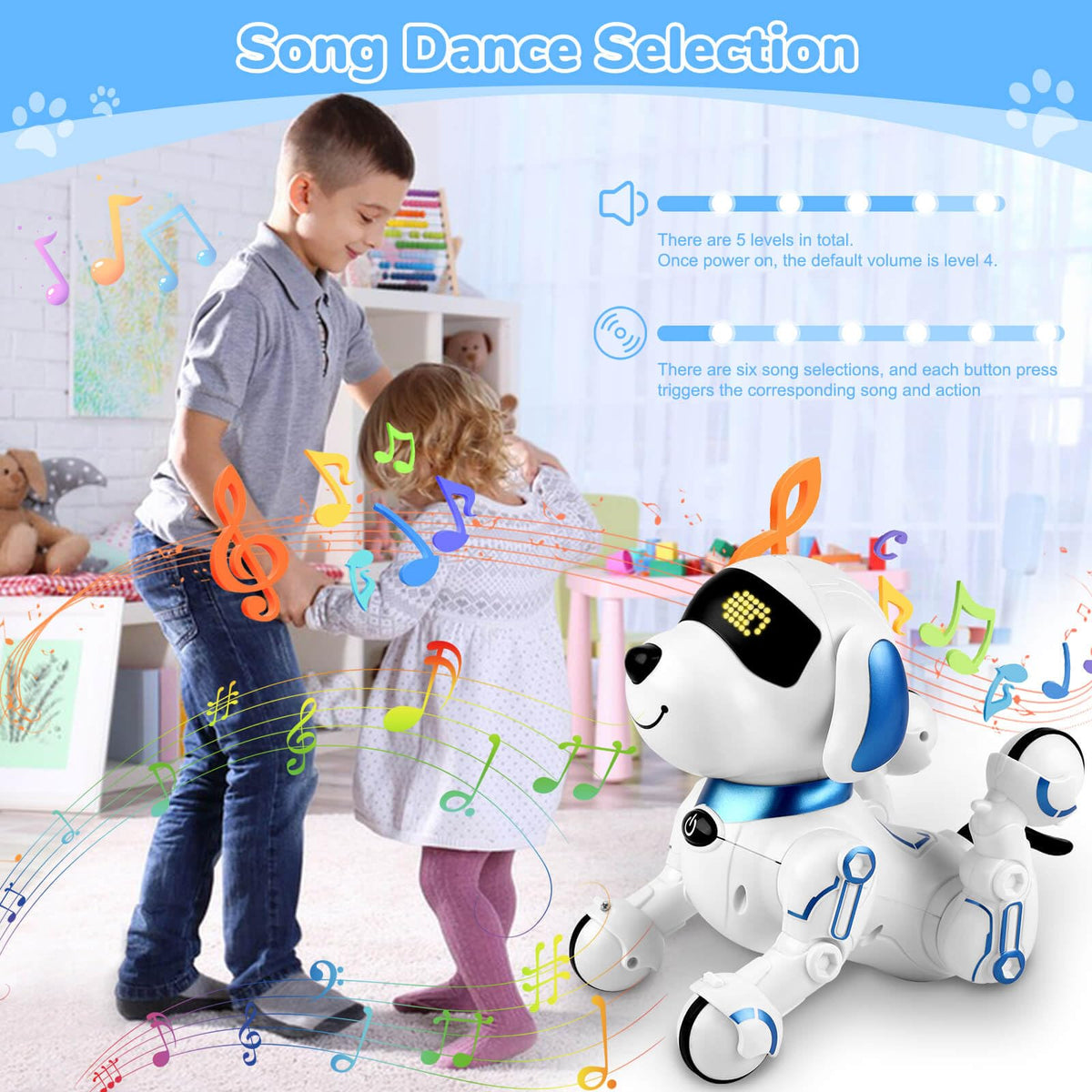 Britik Robot Dog chin touch triggers responses
