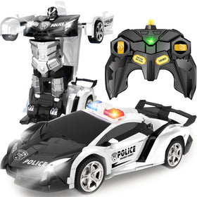 Britik Transform RC car front view in black for kids play
