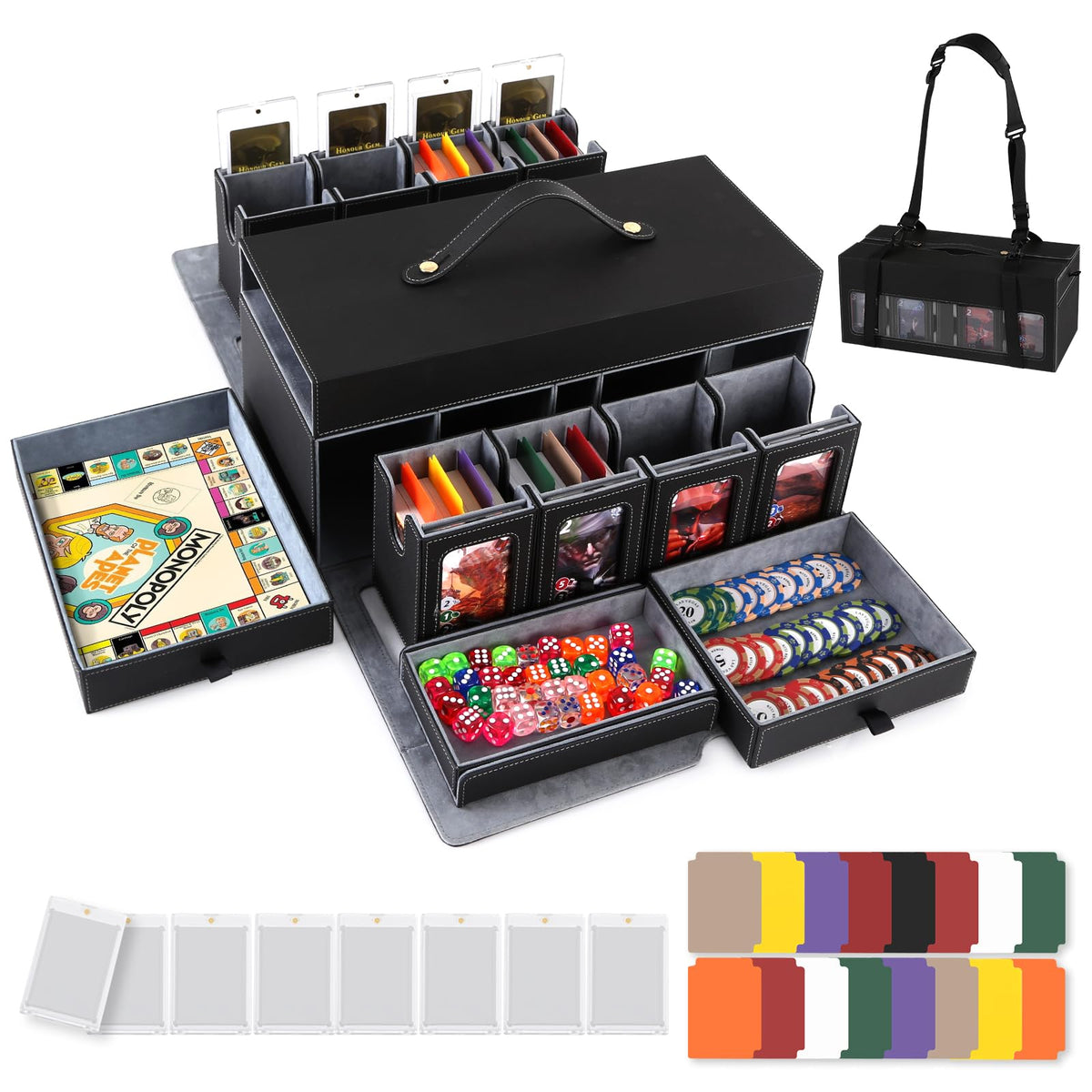 Brobear Commander Deck Box with eight removable decks for quick swaps.